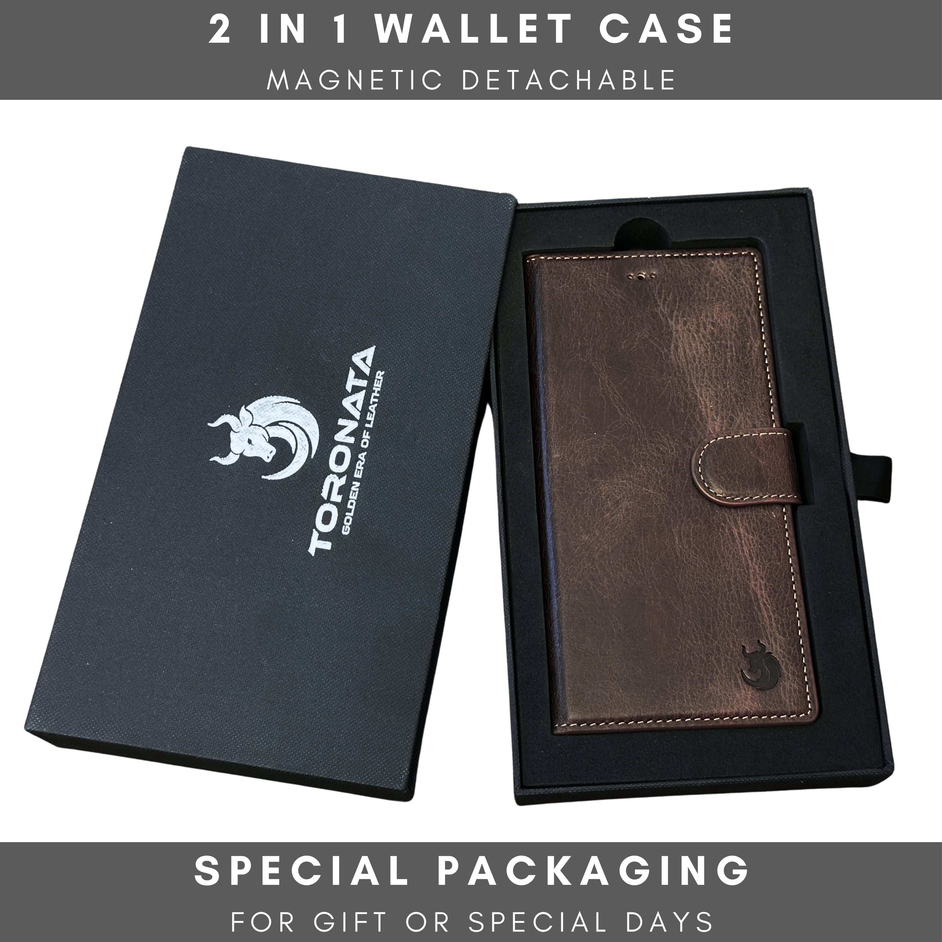Nevada Samsung Galaxy S24 Plus Wallet Case-Dark Brown---TORONATA