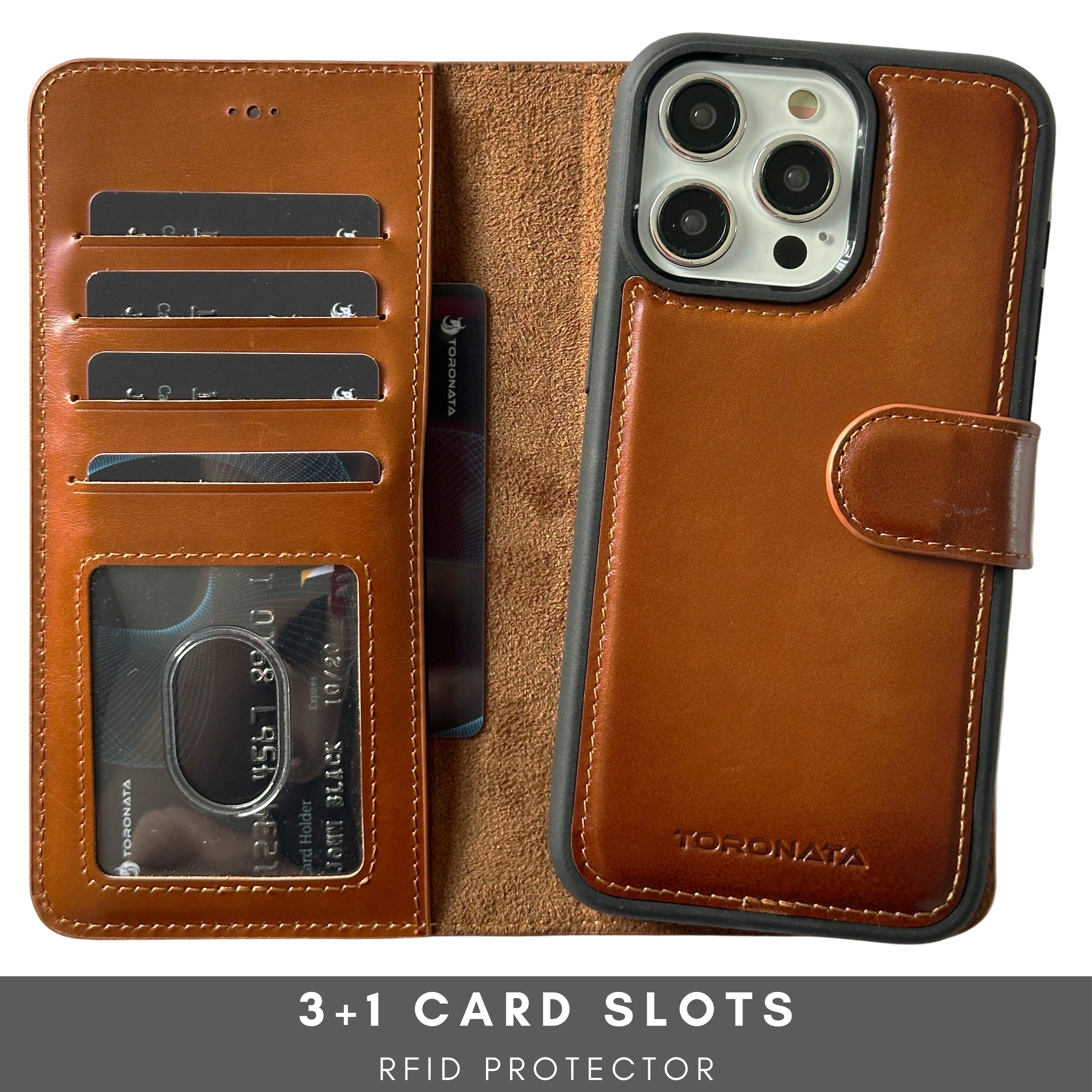 Vegas iPhone 15 Plus Wallet Case | MagSafe-Tan---TORONATA