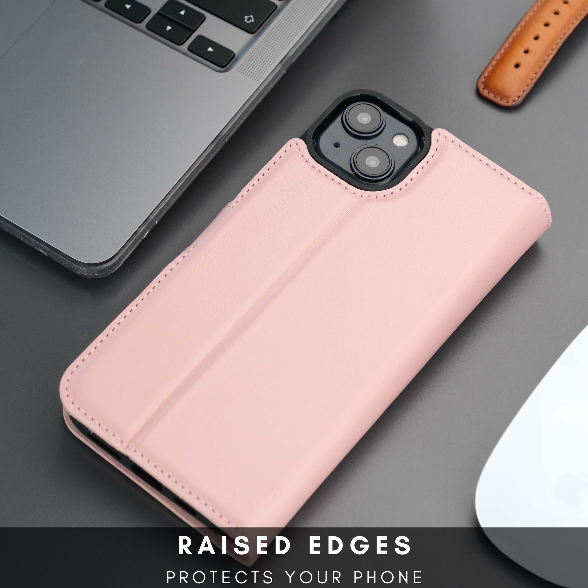 Casper iPhone 16 Leather Wallet Case | MagSafe - Pink - TORONATA