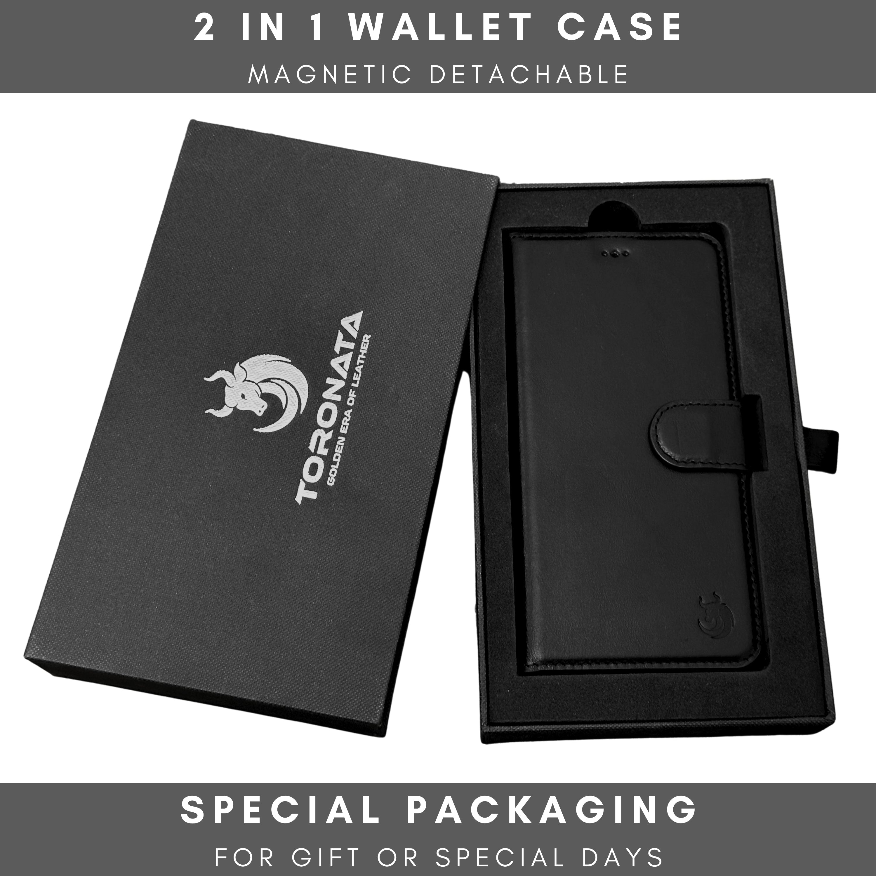 Vegas iPhone 15 Wallet Case | MagSafe-Black---TORONATA