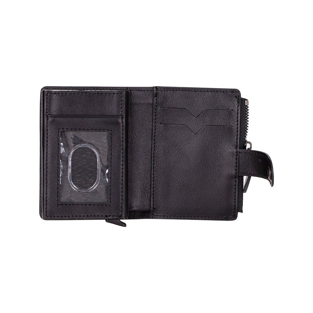 Andalusia Genuine Leather Pop - Up Cardholder with RFID Protection - Black - TORONATA