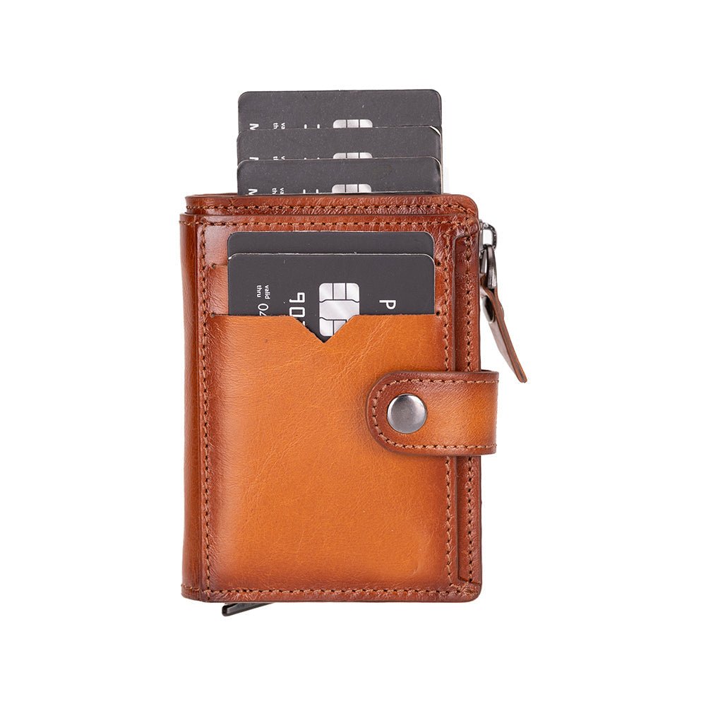 Andalusia Genuine Leather Pop - Up Cardholder with RFID ProtectionTORONATA - #color_tan