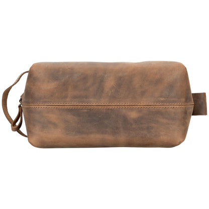 oswego men's leather dopp kit & small travel handbag - toronata - 