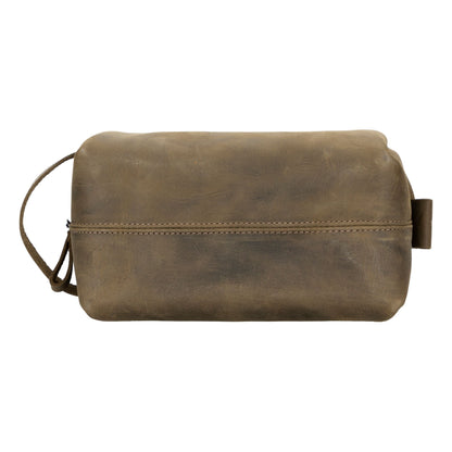 oswego men's leather dopp kit & small travel handbag - toronata - 