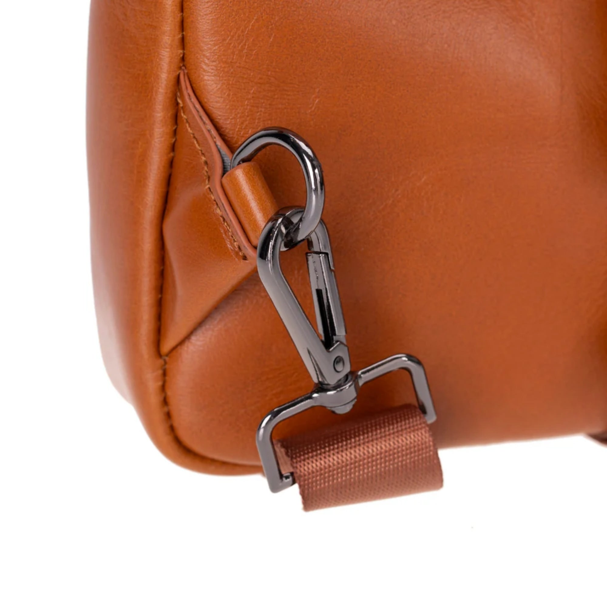 Athens Unisex Leather Cross Bag - Tan - TORONATA