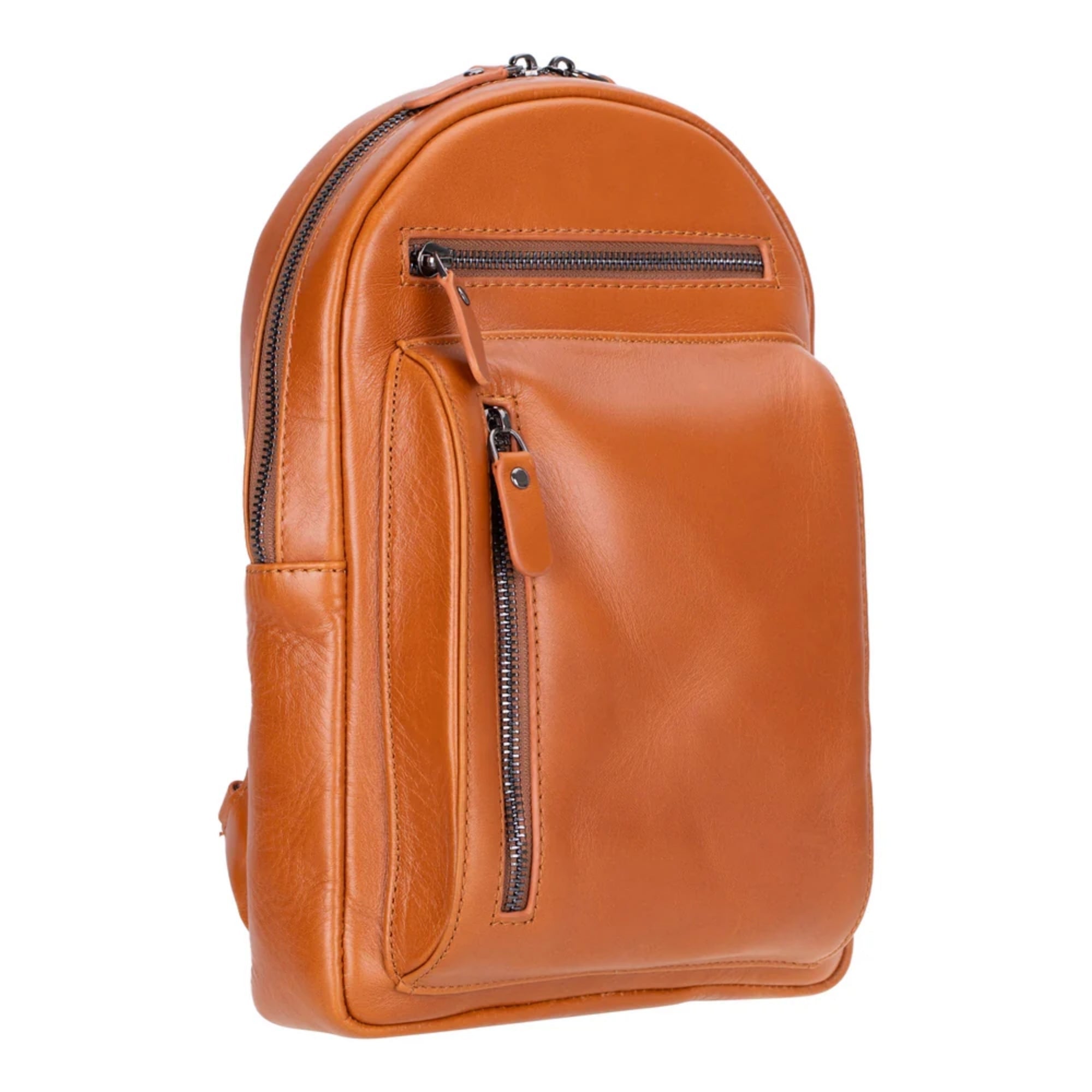 Athens Unisex Leather Cross Bag - TORONATA - #color_tan