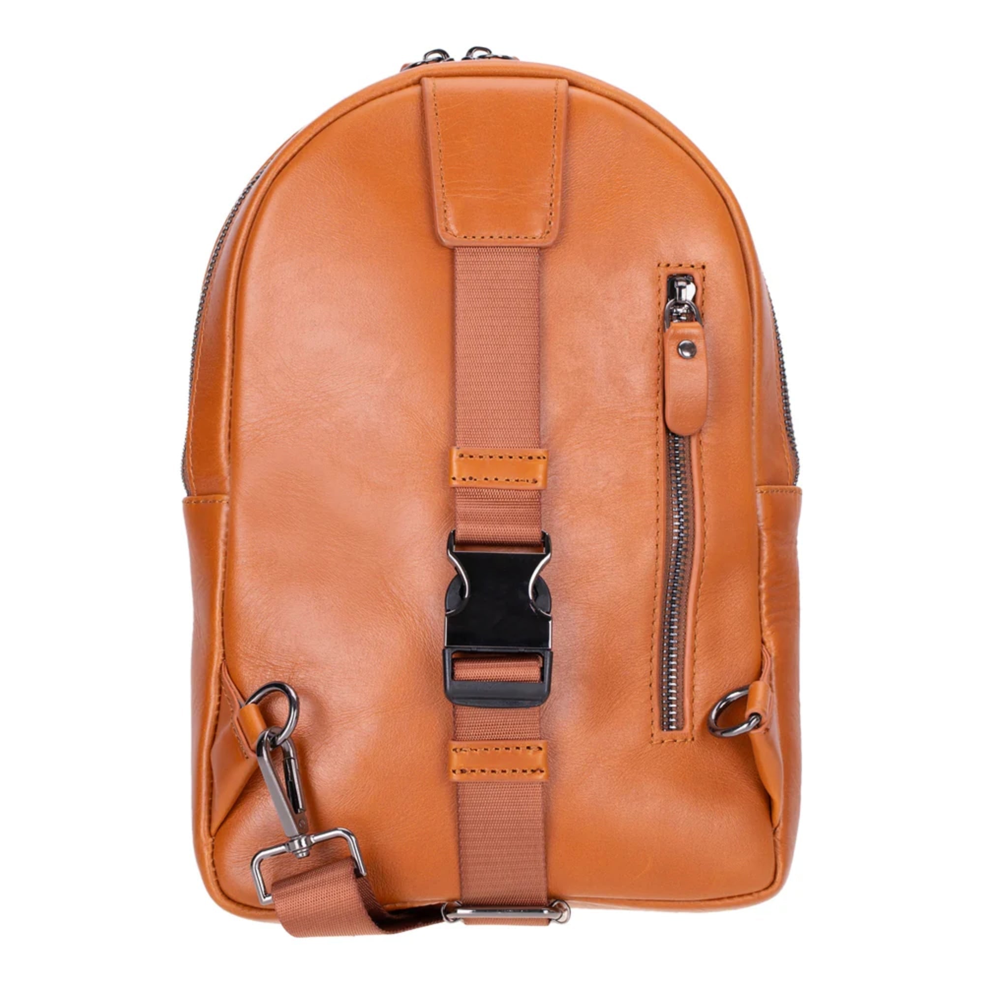 Athens Unisex Leather Cross Bag - TORONATA - #color_tan