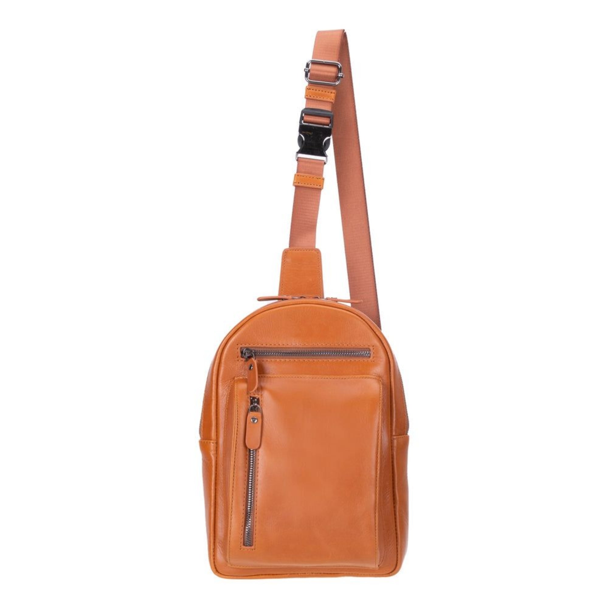 Athens Unisex Leather Cross Bag - TORONATA - #color_tan