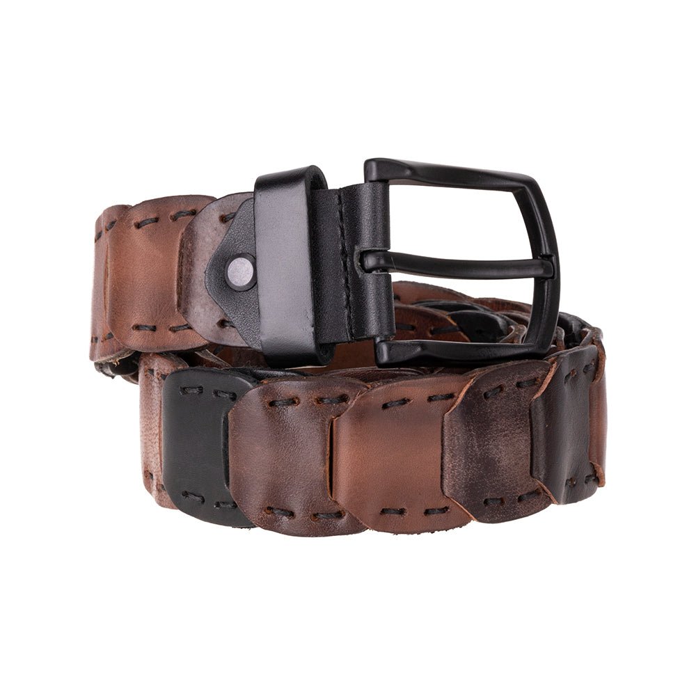 Bessemer Braided Leather Belt for Men - Rainbow - Small - TORONATA