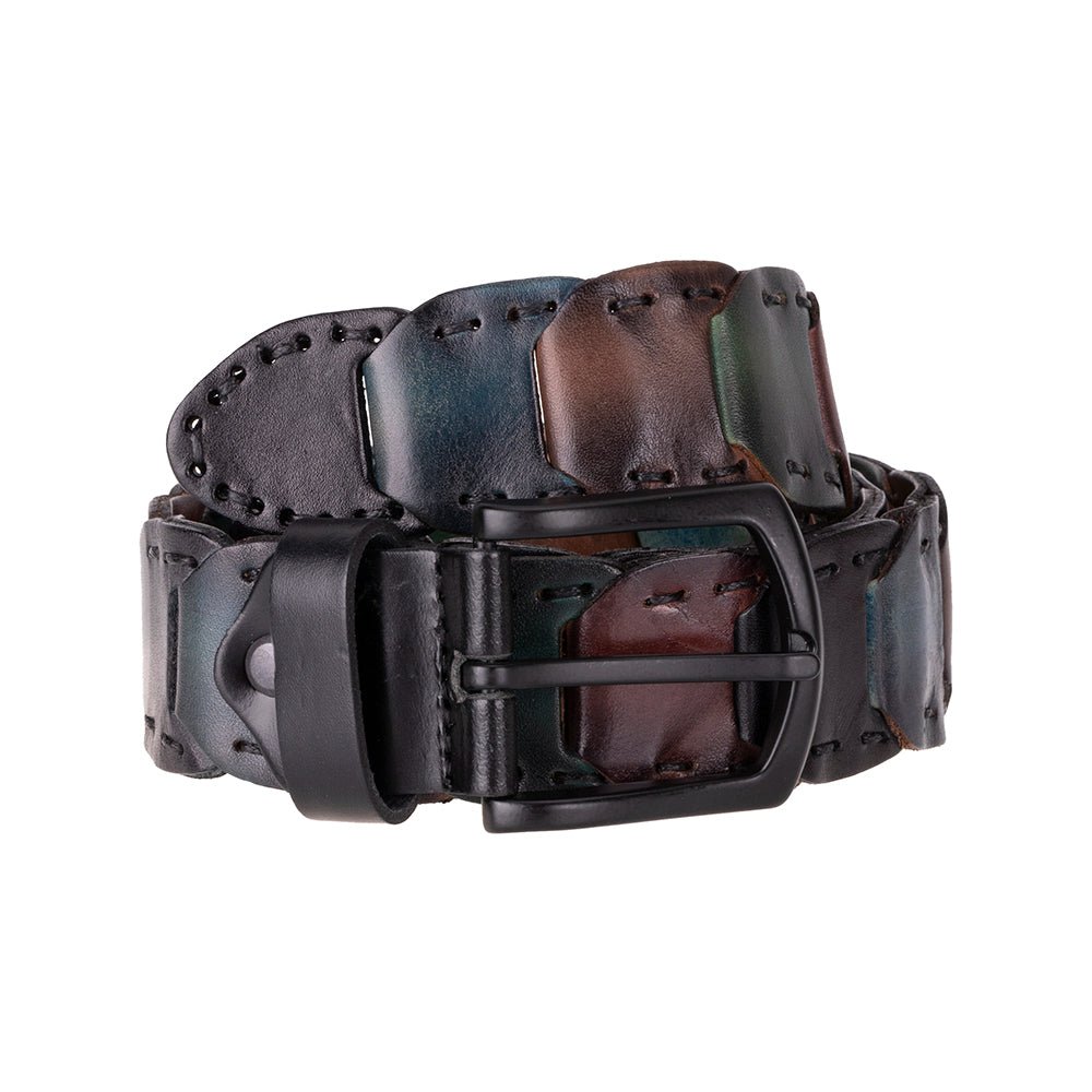 Bessemer Braided Leather Belt for Men - Rainbow - Small - TORONATA