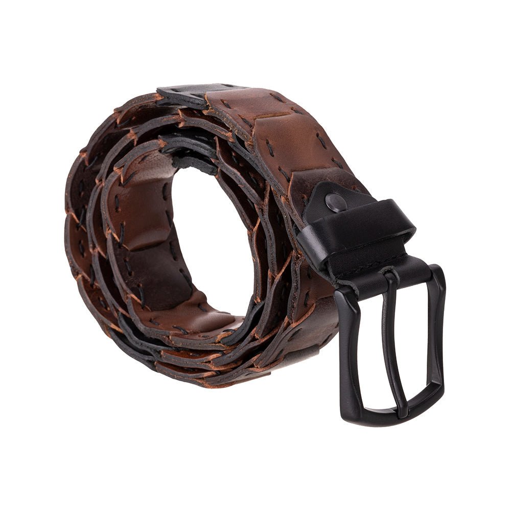 Bessemer Braided Leather Belt for Men - Rainbow - Small - TORONATA