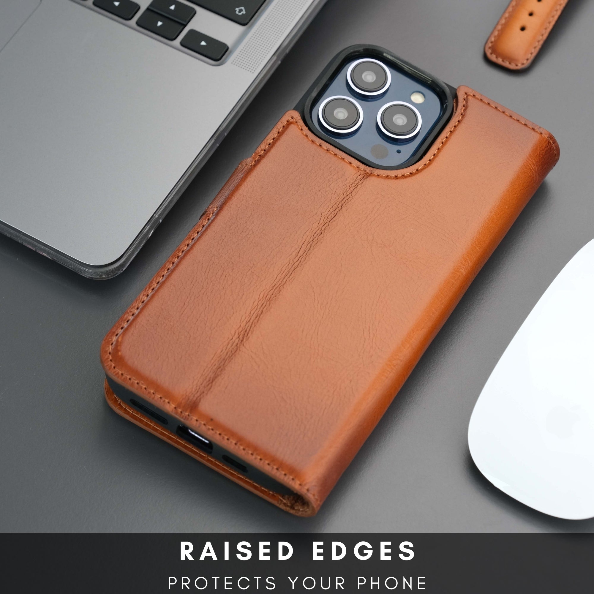 Casper iPhone 16 Pro Leather Wallet Case | MagSafe - Tan - TORONATA