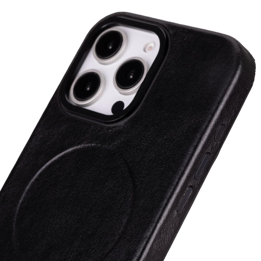 Cullman Leather iPhone 16 Pro Case - Black - TORONATA