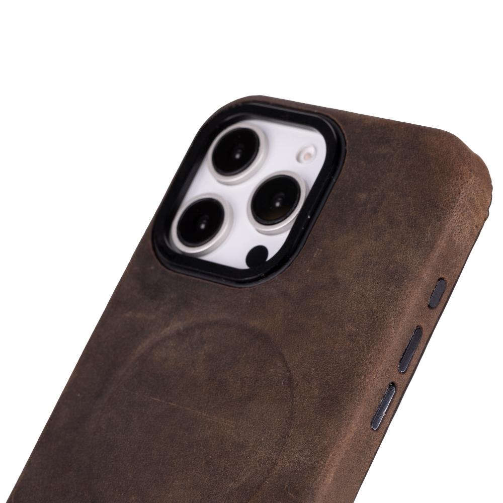 Cullman Leather iPhone 16 Pro Case - Brown - TORONATA