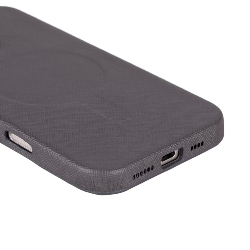 Cullman Leather iPhone 16 Pro Case - Gray - TORONATA