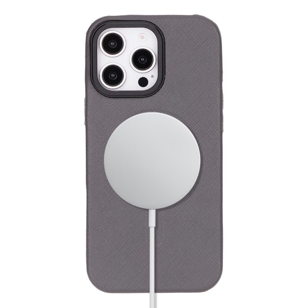 Cullman Leather iPhone 16 Pro Case - Gray - TORONATA