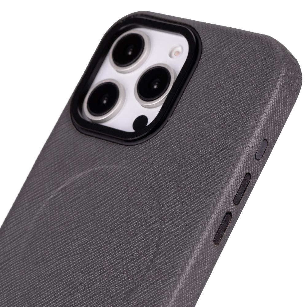 Cullman Leather iPhone 16 Pro Case - Gray - TORONATA