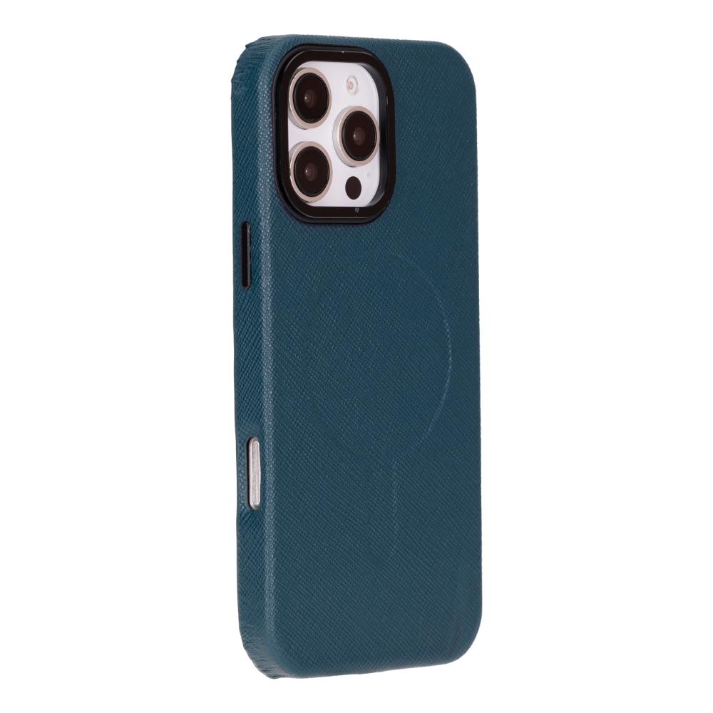 Cullman Leather iPhone 16 Pro Case - Navy - TORONATA