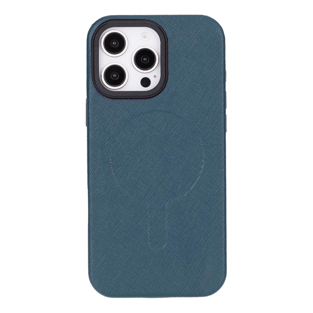 Cullman Leather iPhone 16 Pro Case - Navy - TORONATA