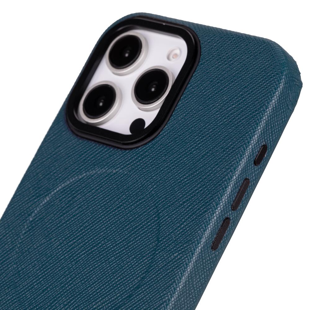 Cullman Leather iPhone 16 Pro Case - Navy - TORONATA