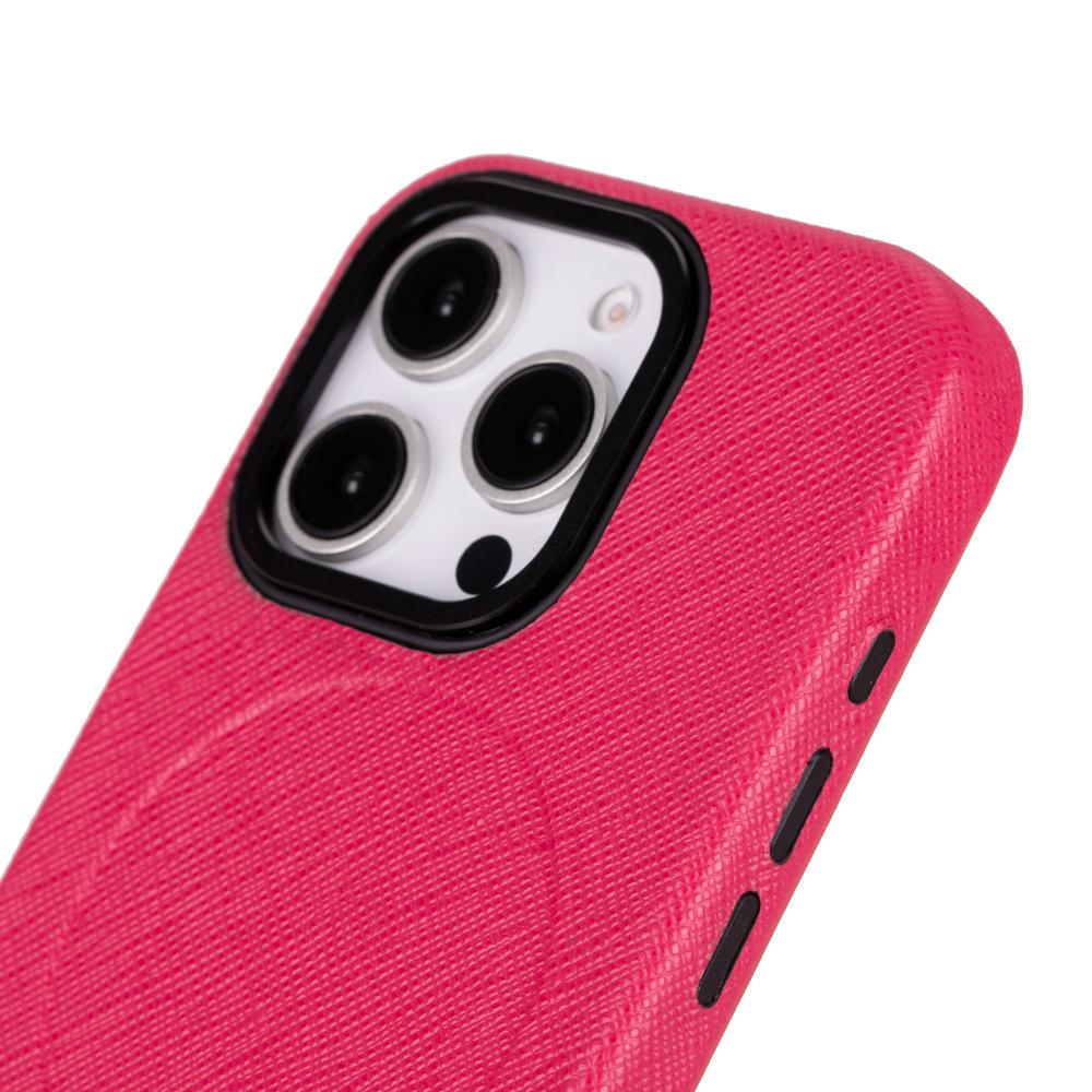 Cullman Leather iPhone 16 Pro Case - Pink - TORONATA