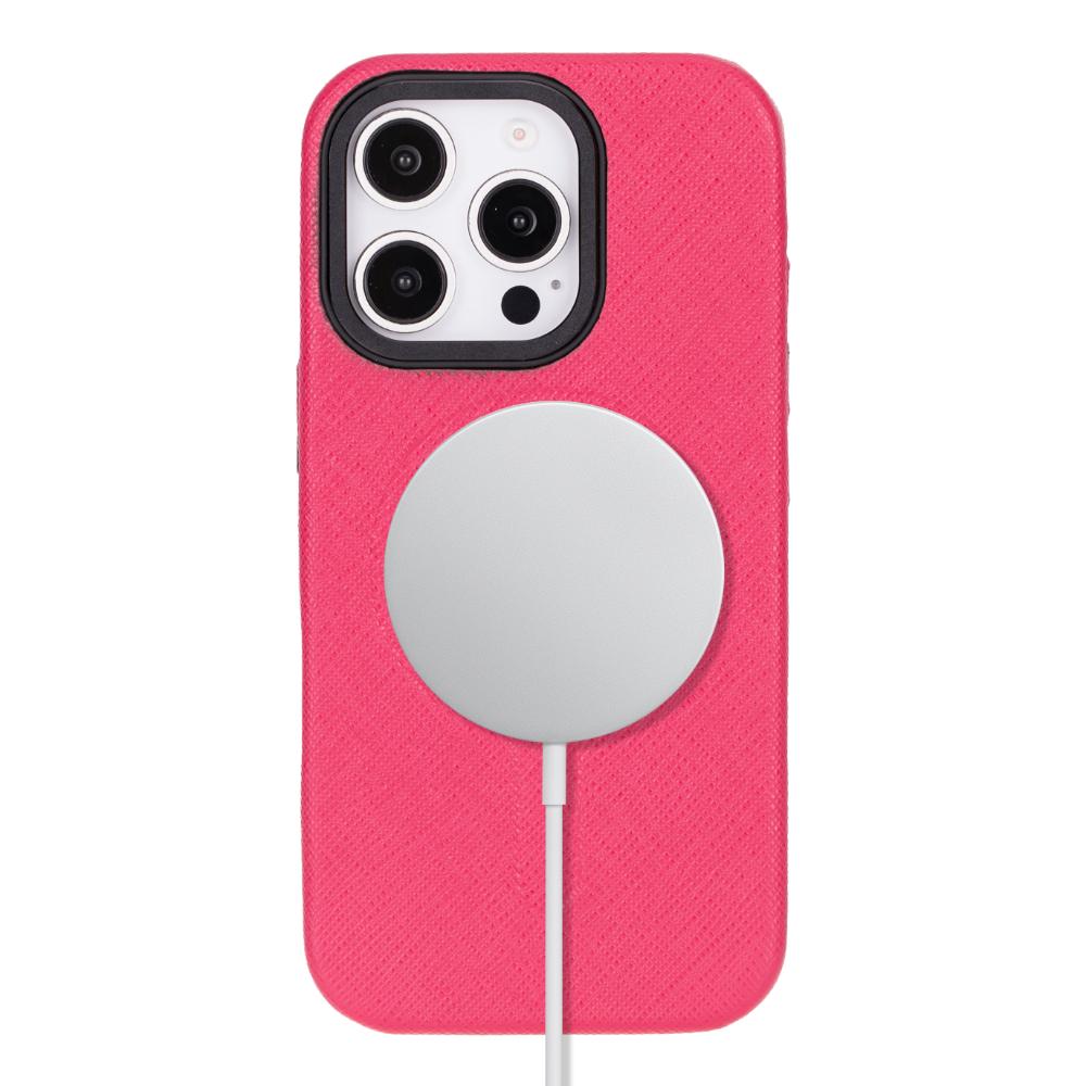 Cullman Leather iPhone 16 Pro Case - Pink - TORONATA