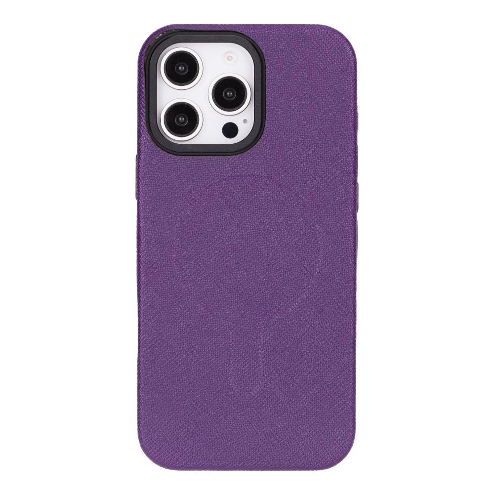 Cullman Leather iPhone 16 Pro Case - Purple - TORONATA