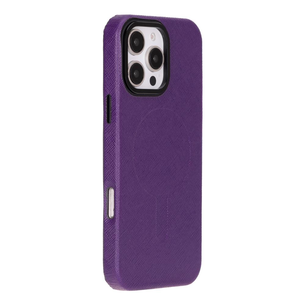 Cullman Leather iPhone 16 Pro Case - Purple - TORONATA