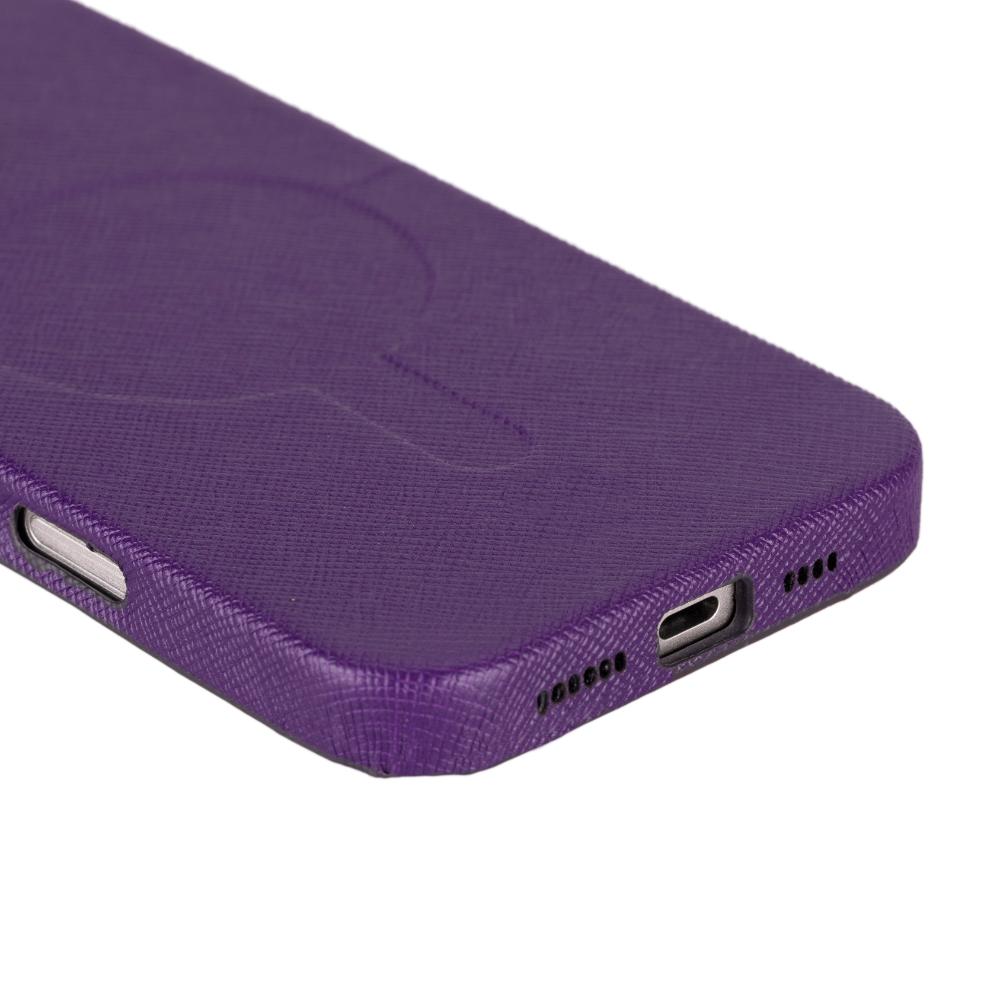 Cullman Leather iPhone 16 Pro Case - Purple - TORONATA