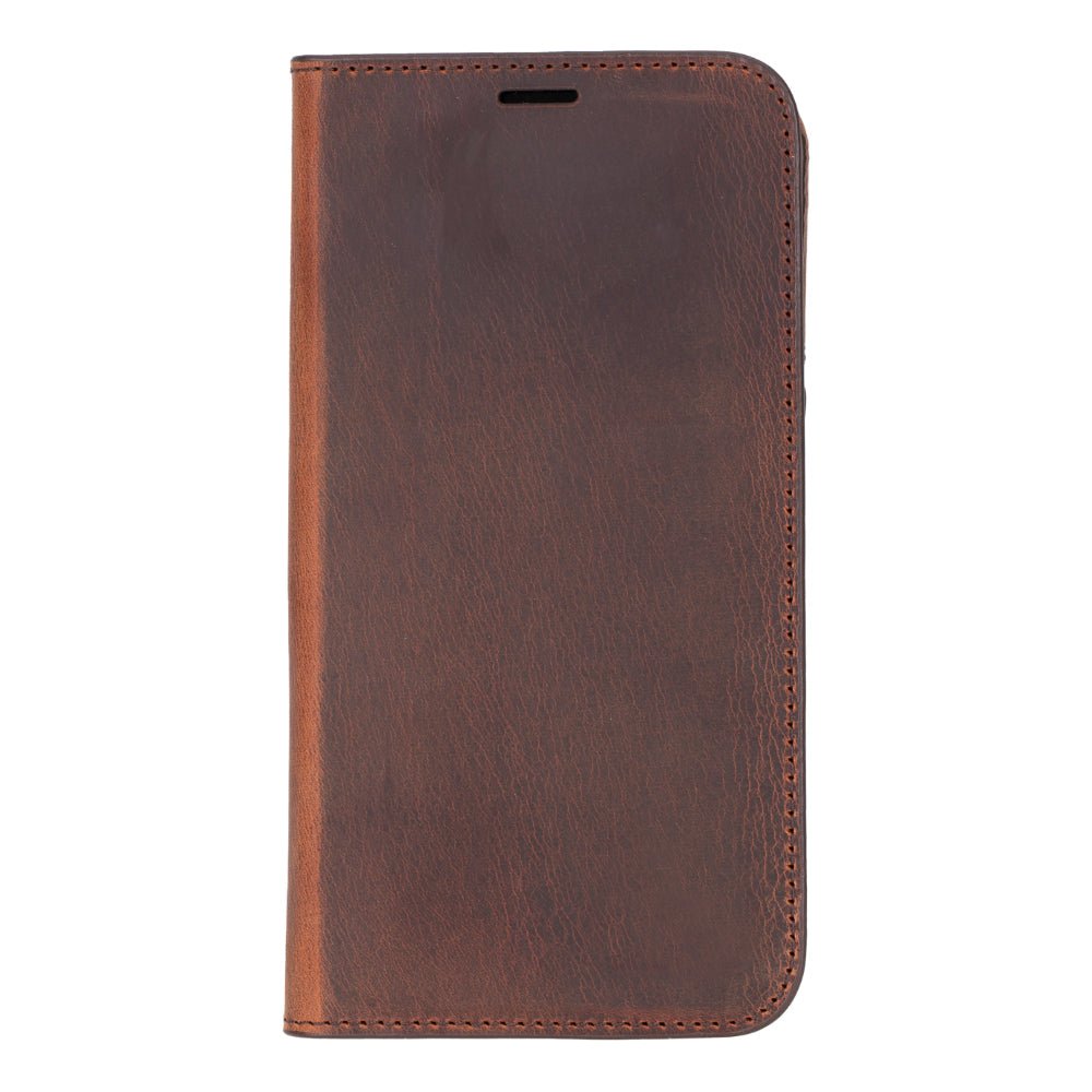 Decatur Leather iPhone 16 Pro Max Folio Case - Antic Brown - TORONATA