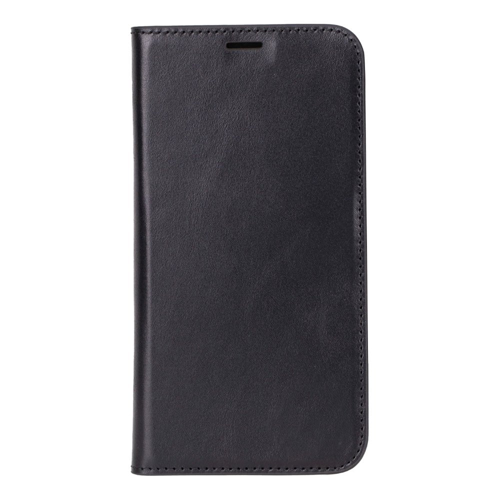 Decatur Leather iPhone 16 Pro Max Folio Case - Black - TORONATA