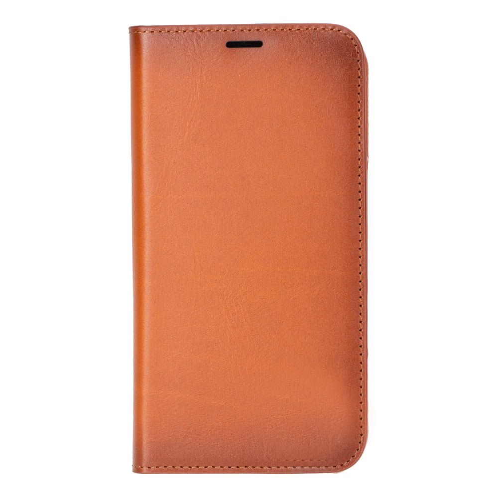 Decatur Leather iPhone 16 Pro Max Folio Case - Tan - TORONATA