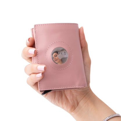 douglas leather pop-up cardholder with compatible apple airtag - toronata - 