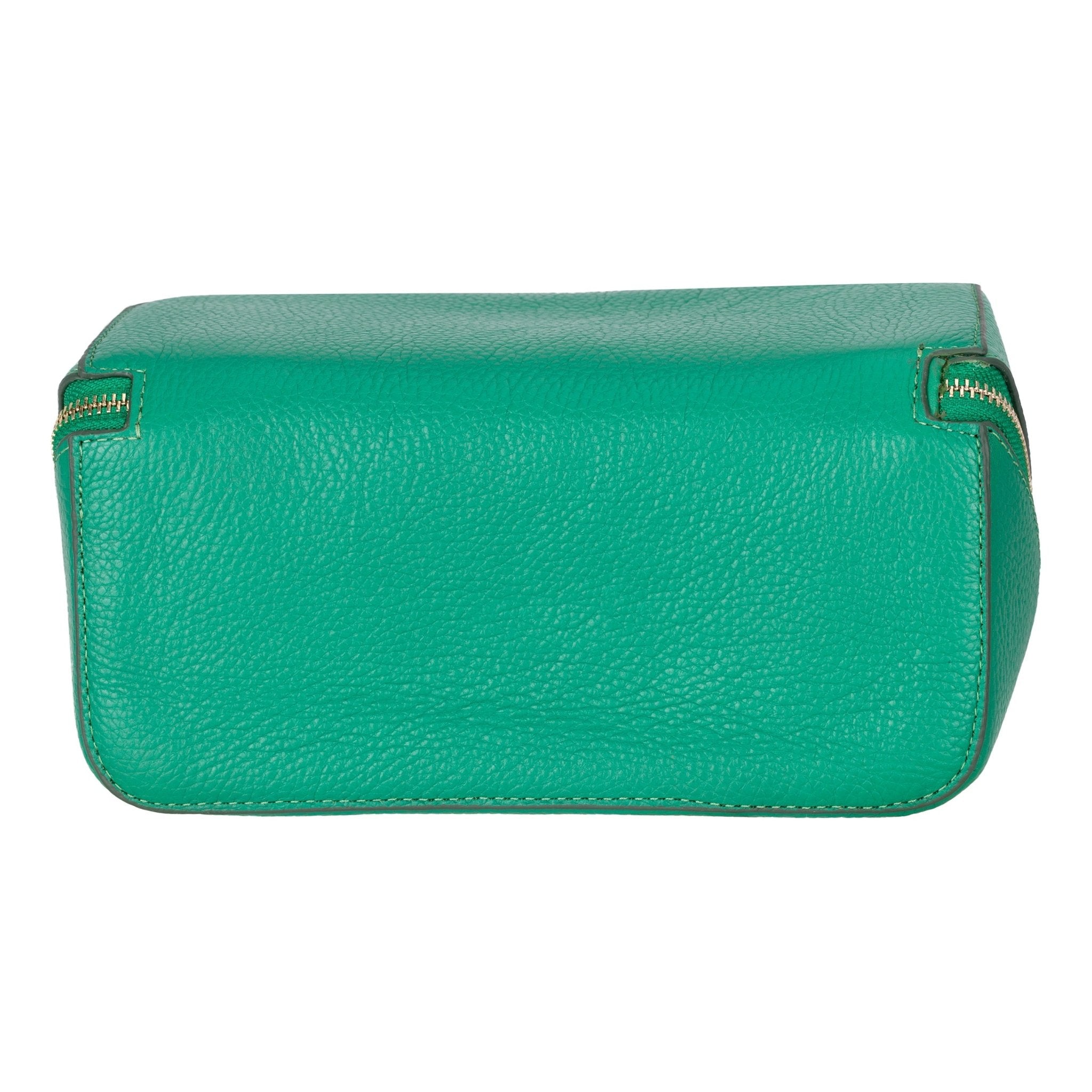 Haines Leather Cosmetic Bag – Stylish & Durable Makeup Bag for Travel - Green - TORONATA