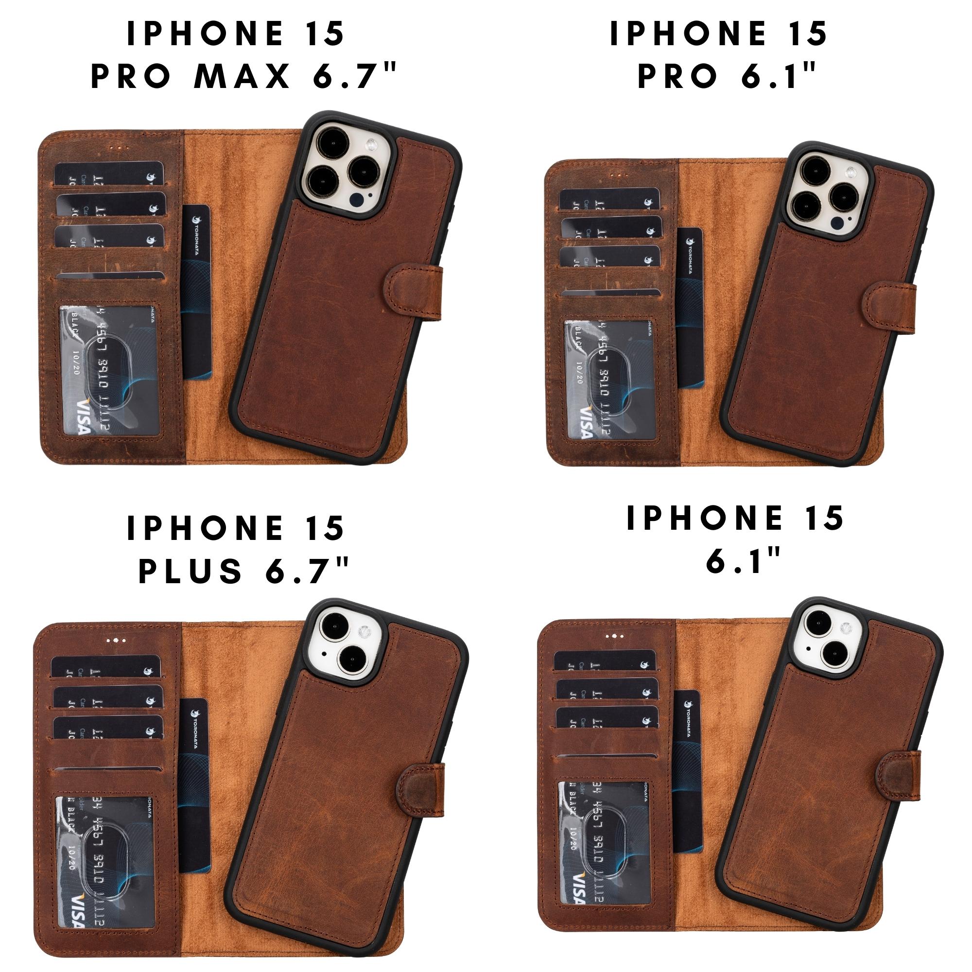 Factory iPhone 15 Case Popular Wallet Shape Mobile Phone Leather