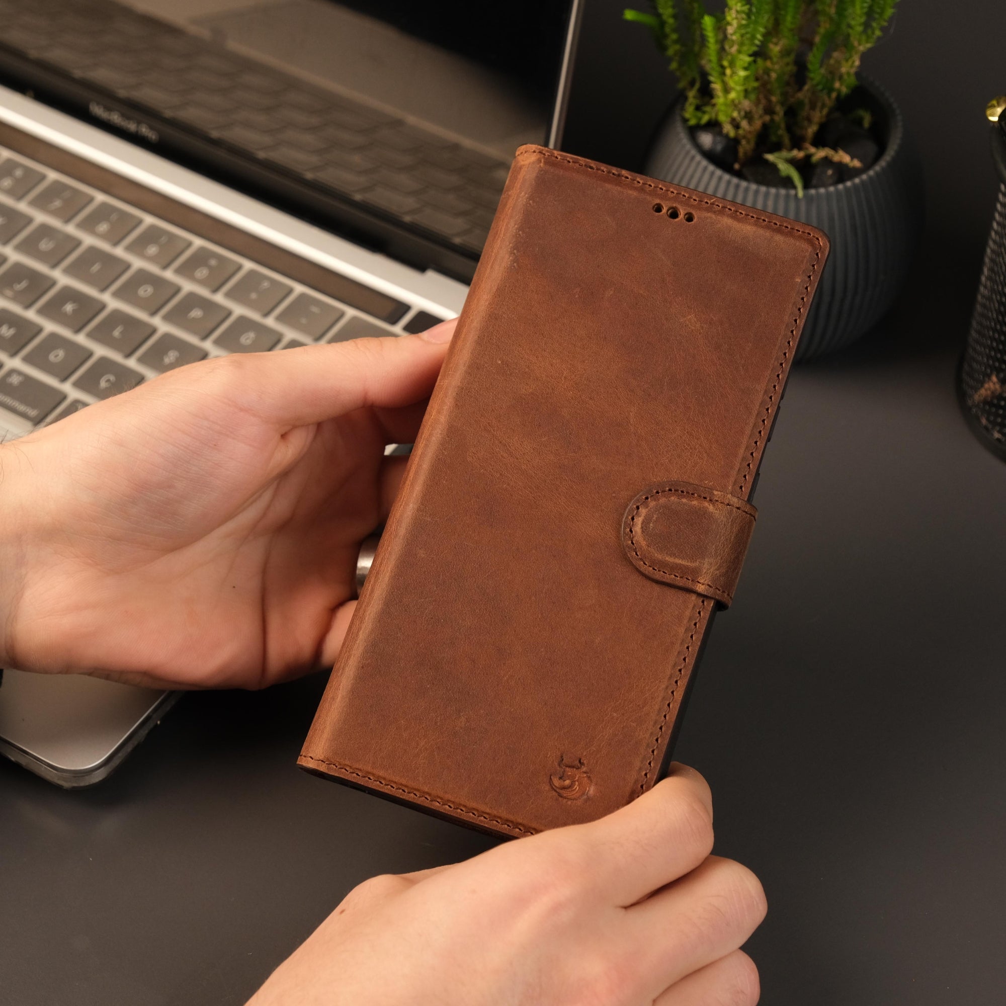 Leather Samsung Galaxy S25 Ultra Wallet Case | Buffalo ( Pre - Sale ) - Antic Brown - TORONATA