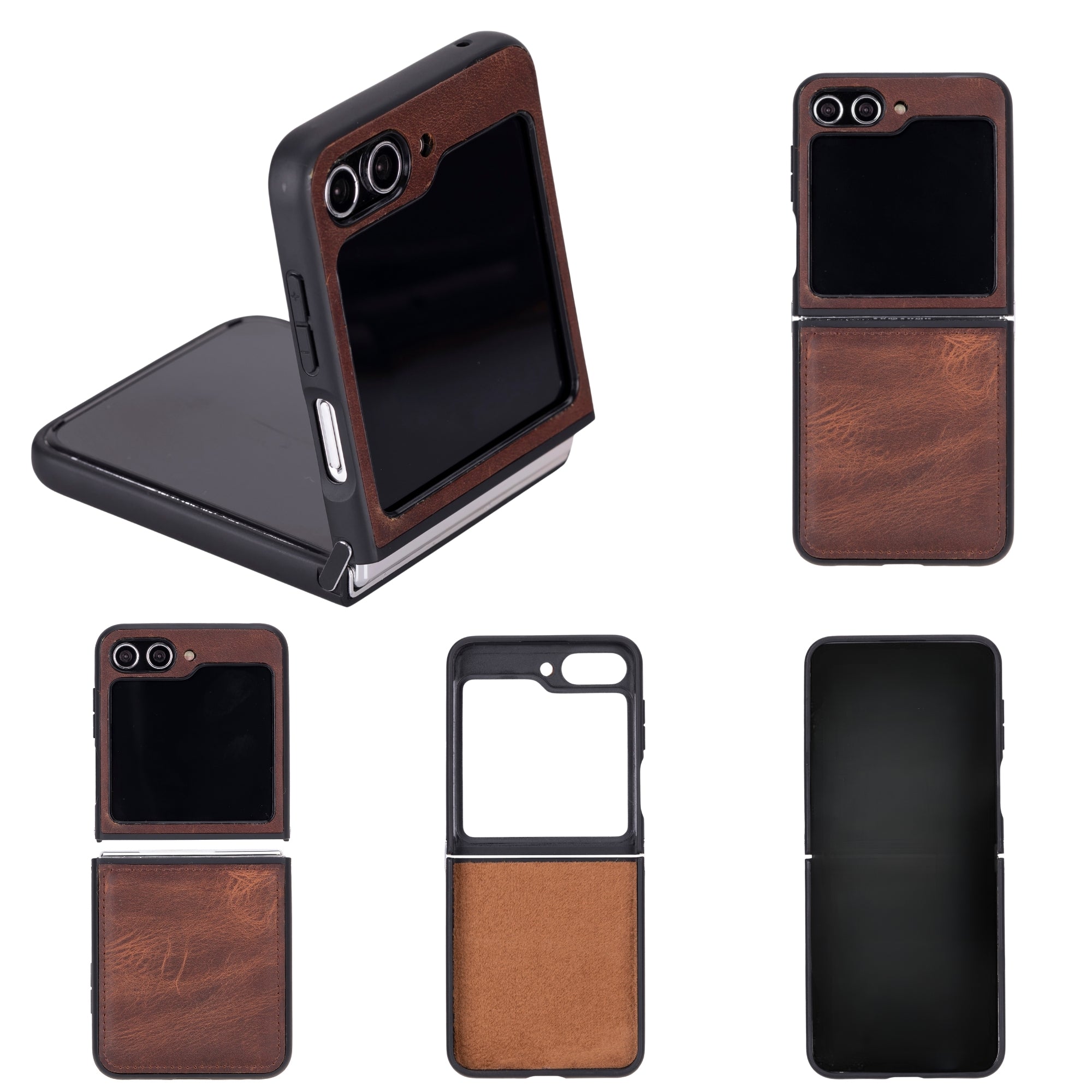 Miami Leather Samsung Galaxy Z Flip 6 Case - Dark Brown - TORONATA