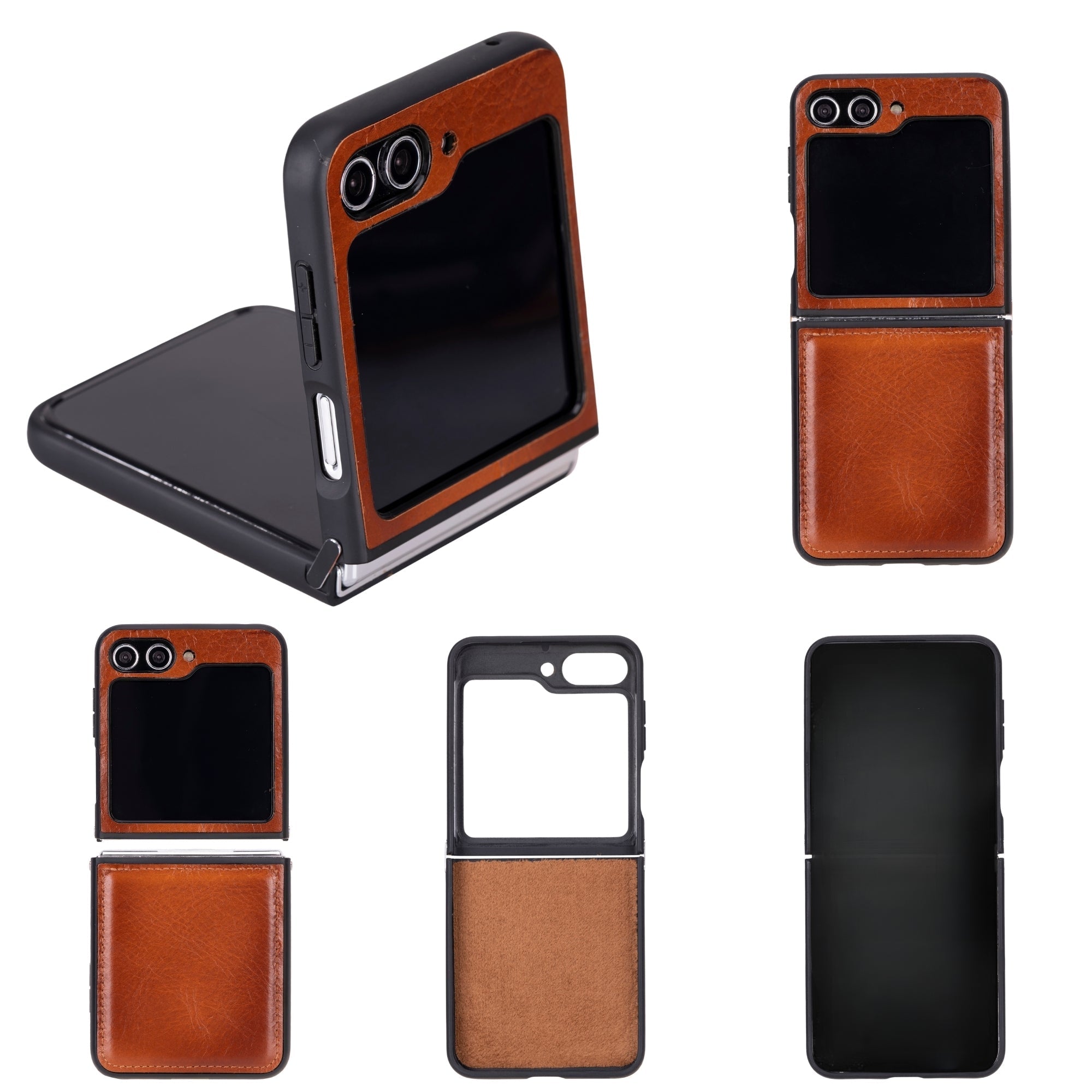 Miami Leather Samsung Galaxy Z Flip 6 Case - Tan - TORONATA