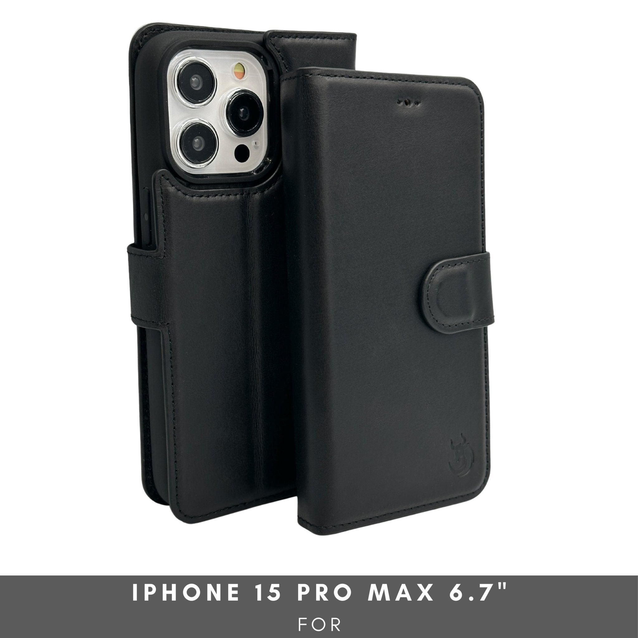 Vegas iPhone 15 Pro Max Wallet Case | MagSafe-Black---TORONATA