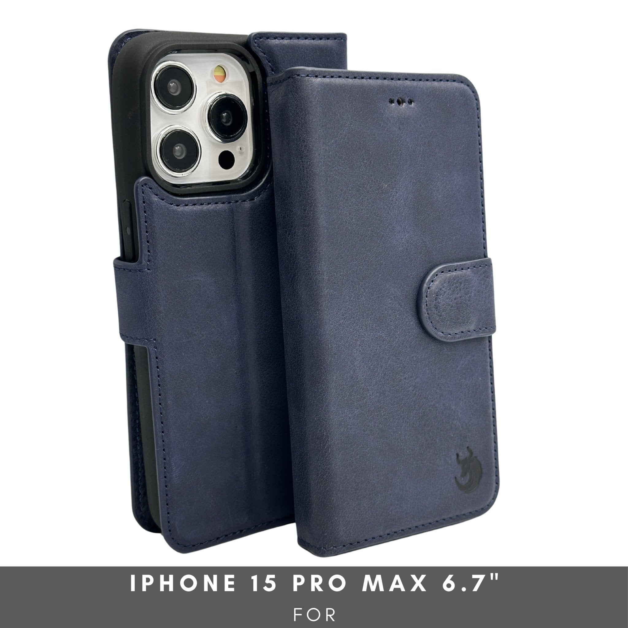 Vegas iPhone 15 Pro Max Wallet Case | MagSafe-Dark Blue---TORONATA