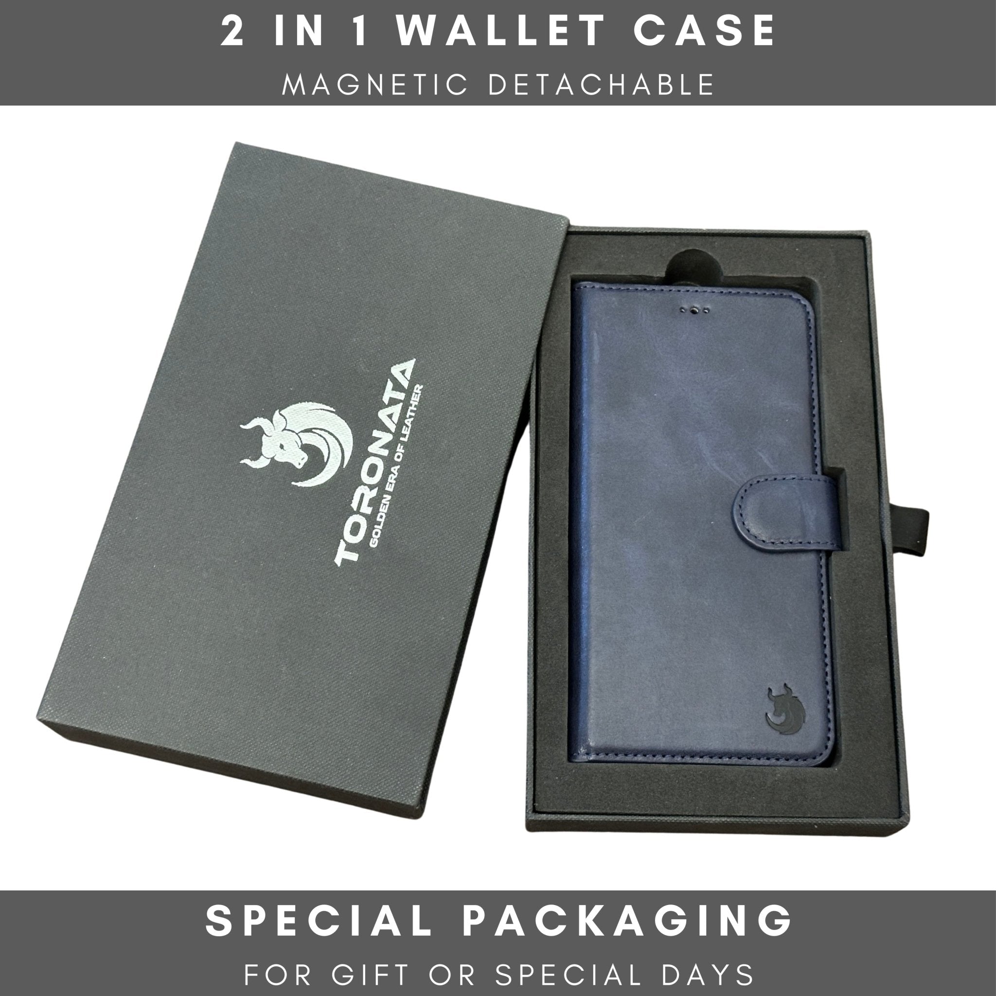 Vegas iPhone 15 Pro Max Wallet Case | MagSafe-Dark Blue---TORONATA