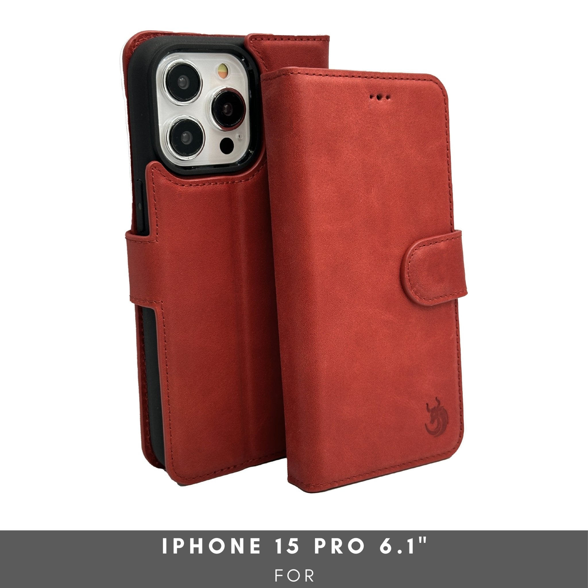 Vegas iPhone 15 Pro Wallet Case | MagSafe-Red---TORONATA