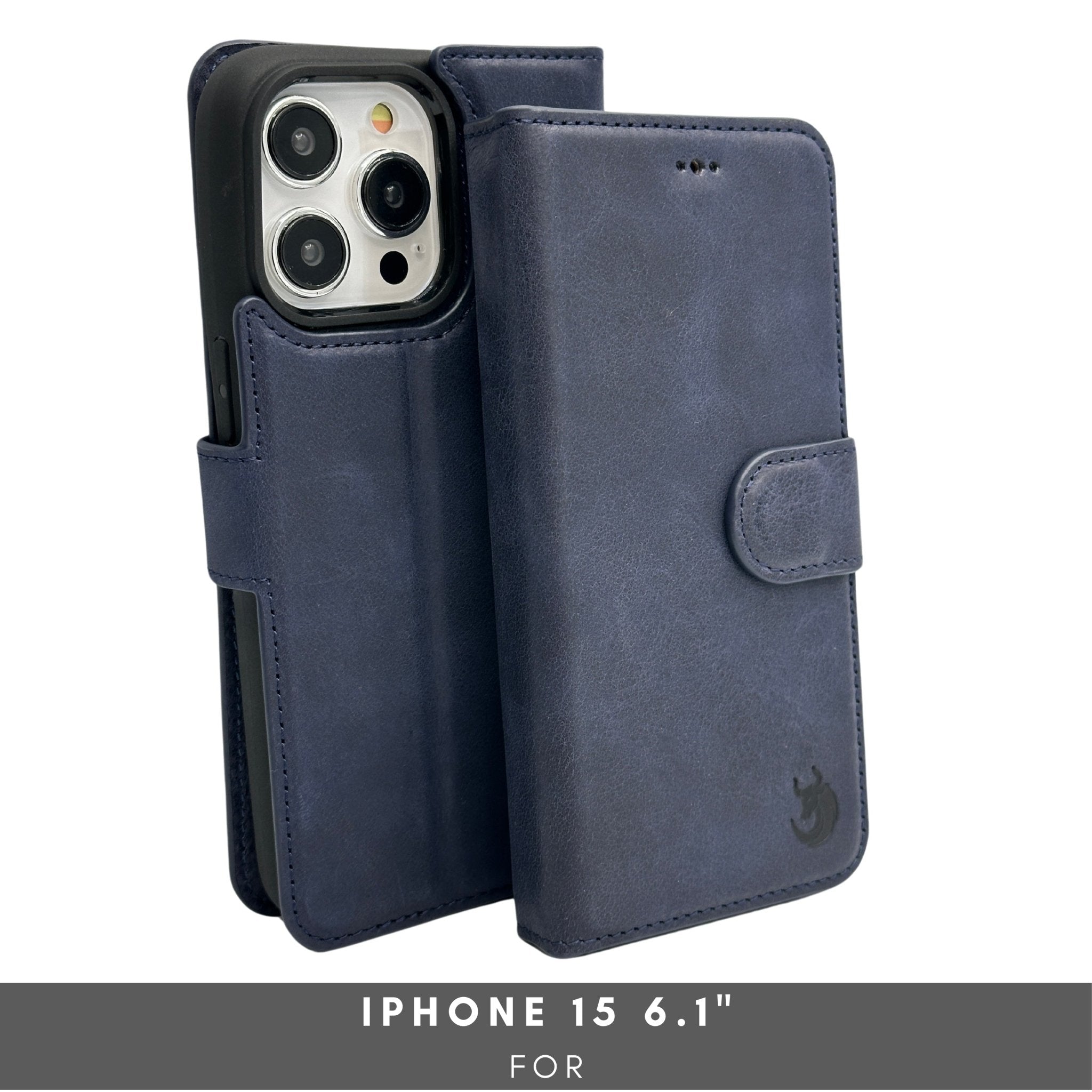 Vegas iPhone 15 Wallet Case | MagSafe-Dark Blue---TORONATA