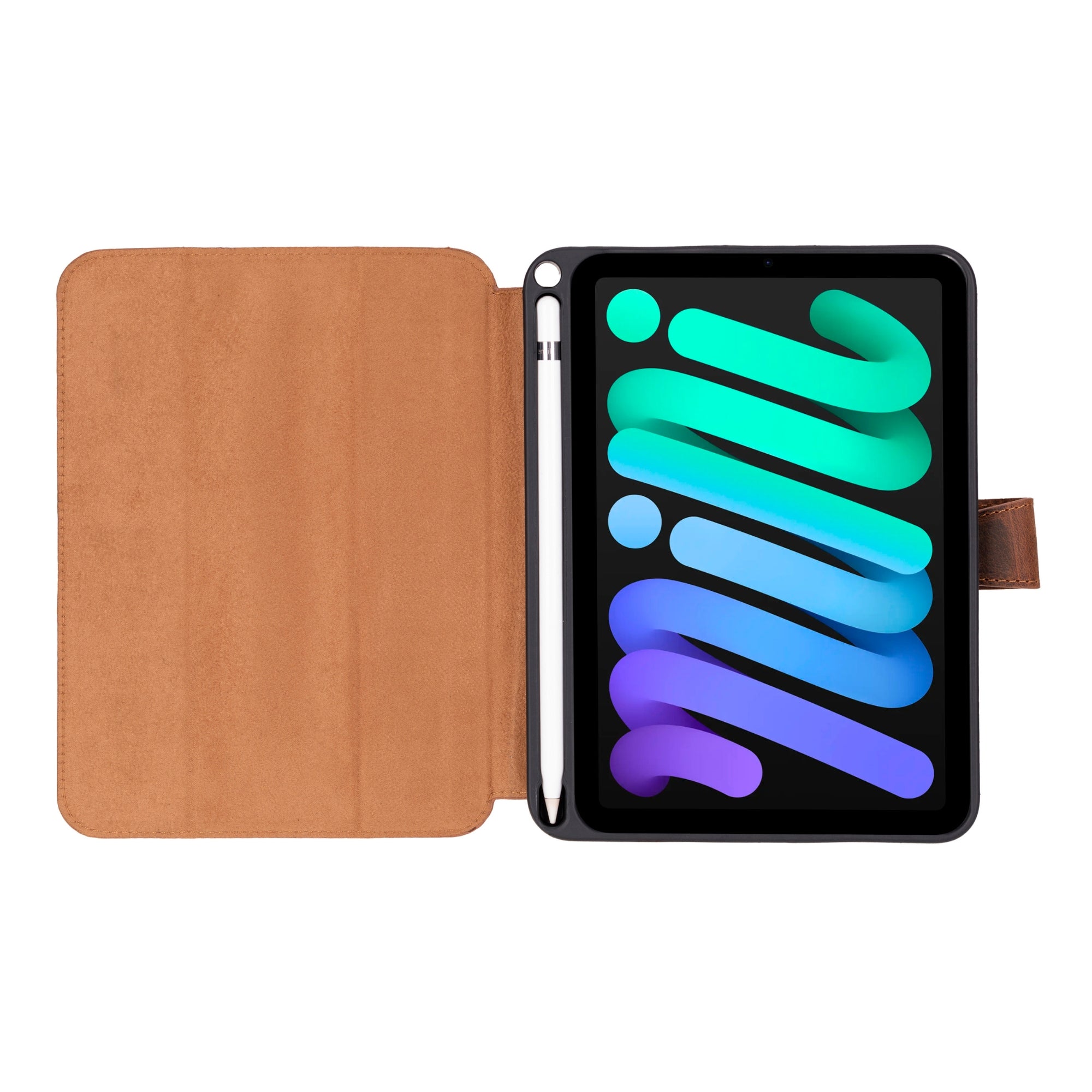 Worland Leather Case for iPad Mini 8.3 - inch (A17 Pro) - Dark Brown - A17 Pro (2024) - TORONATA