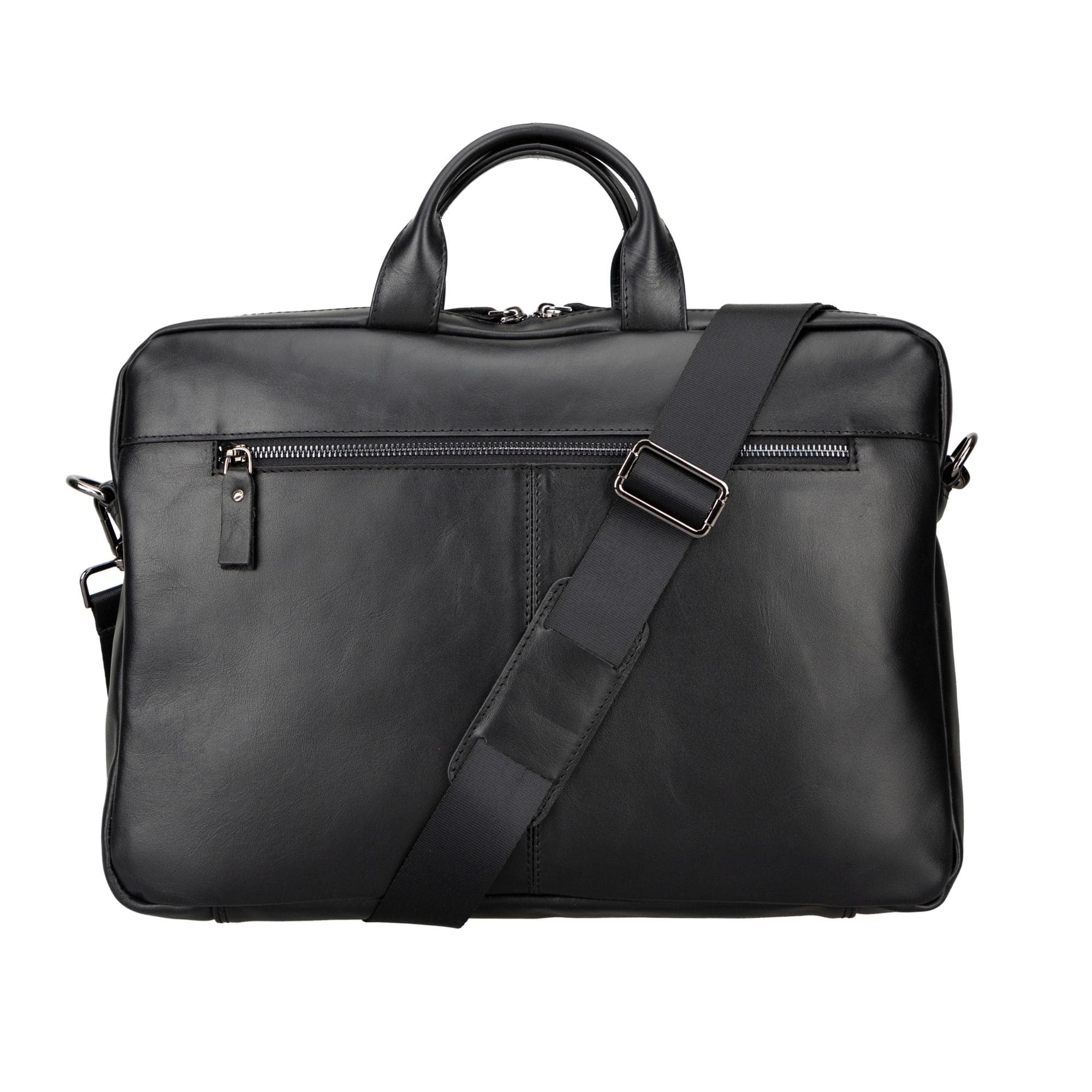 afton macbook leather sleeve and bag - 14 ınches - black - toronata