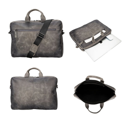 n macbook leather sleeve and bag - 14 ınches - gray - toronata