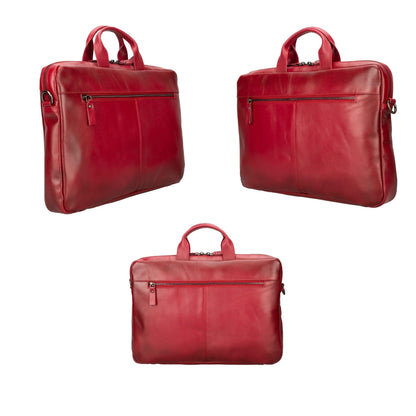 n macbook leather sleeve and bag - 14 ınches - red - toronata