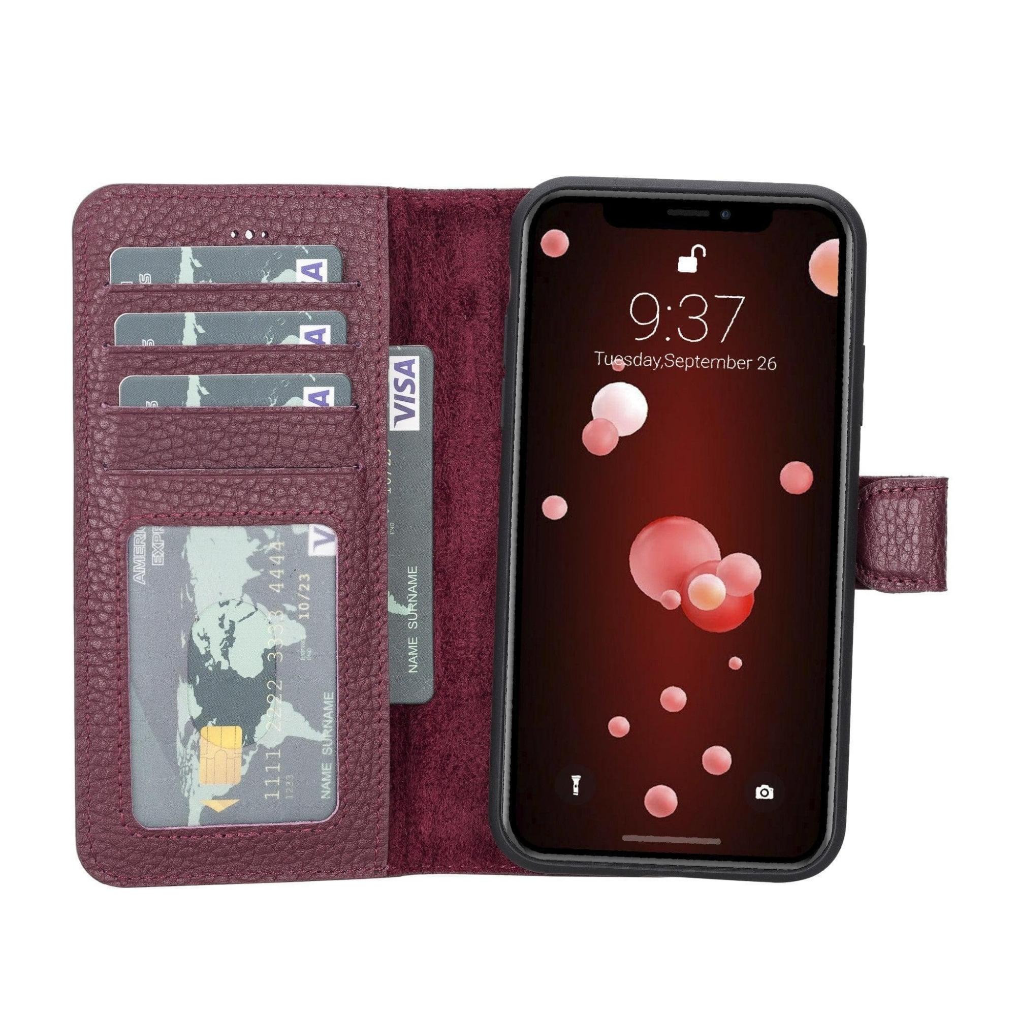 Casper iPhone XR Leather Wallet Case-iPhone XR-Floater Bordeaux--TORONATA