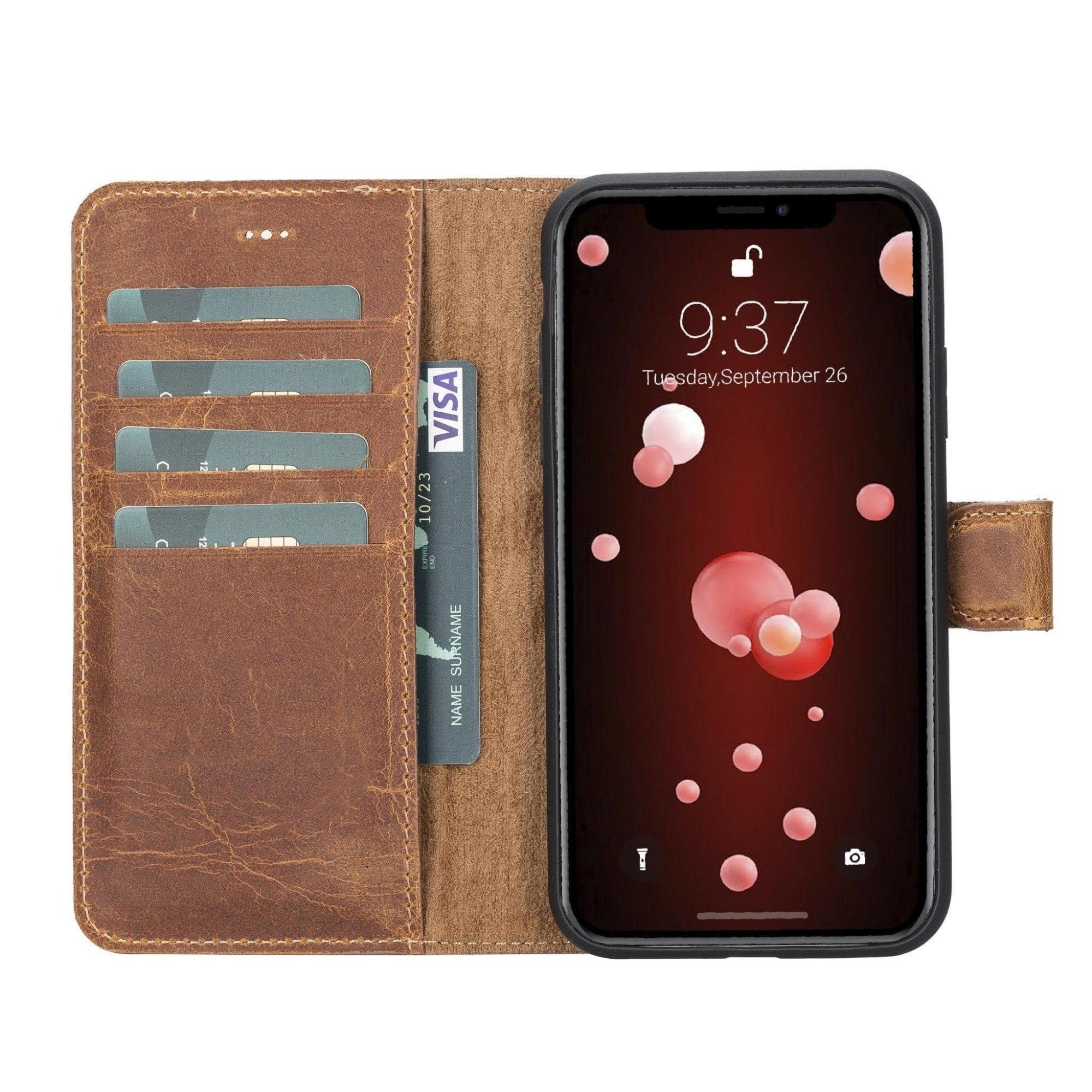 Casper iPhone XR Leather Wallet Case-iPhone XR-Light Brown--TORONATA