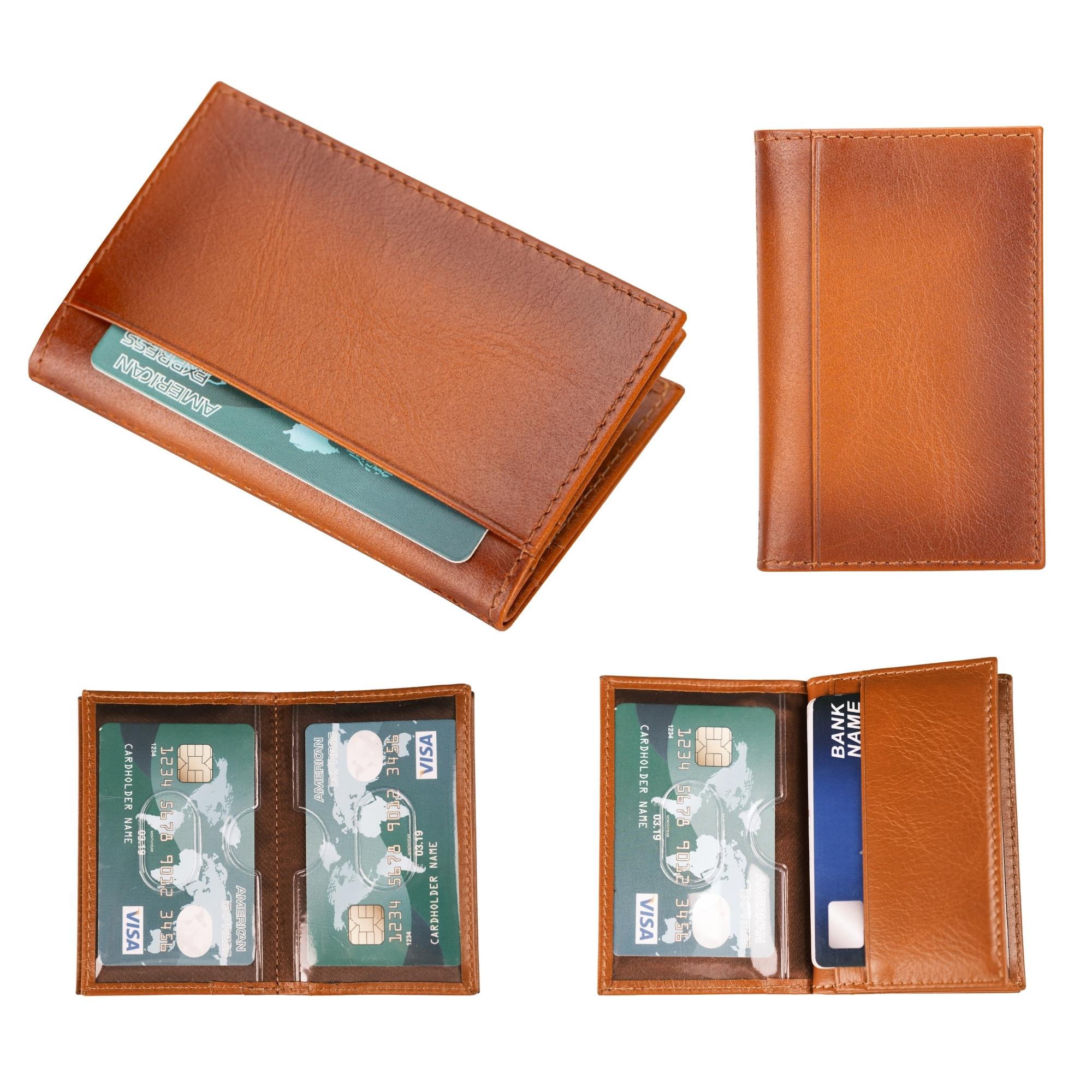 Men's Full Grain Leather Card Holder Wallet